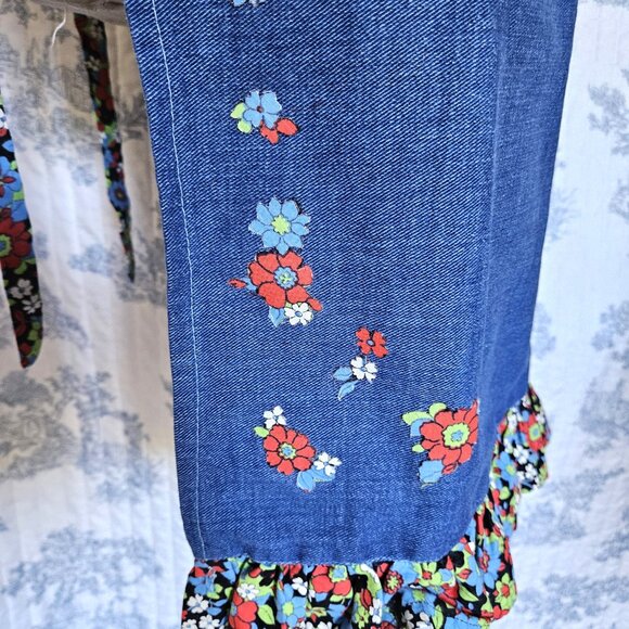 Vintage Apron With Ruffle Denim - Picture 4 of 10